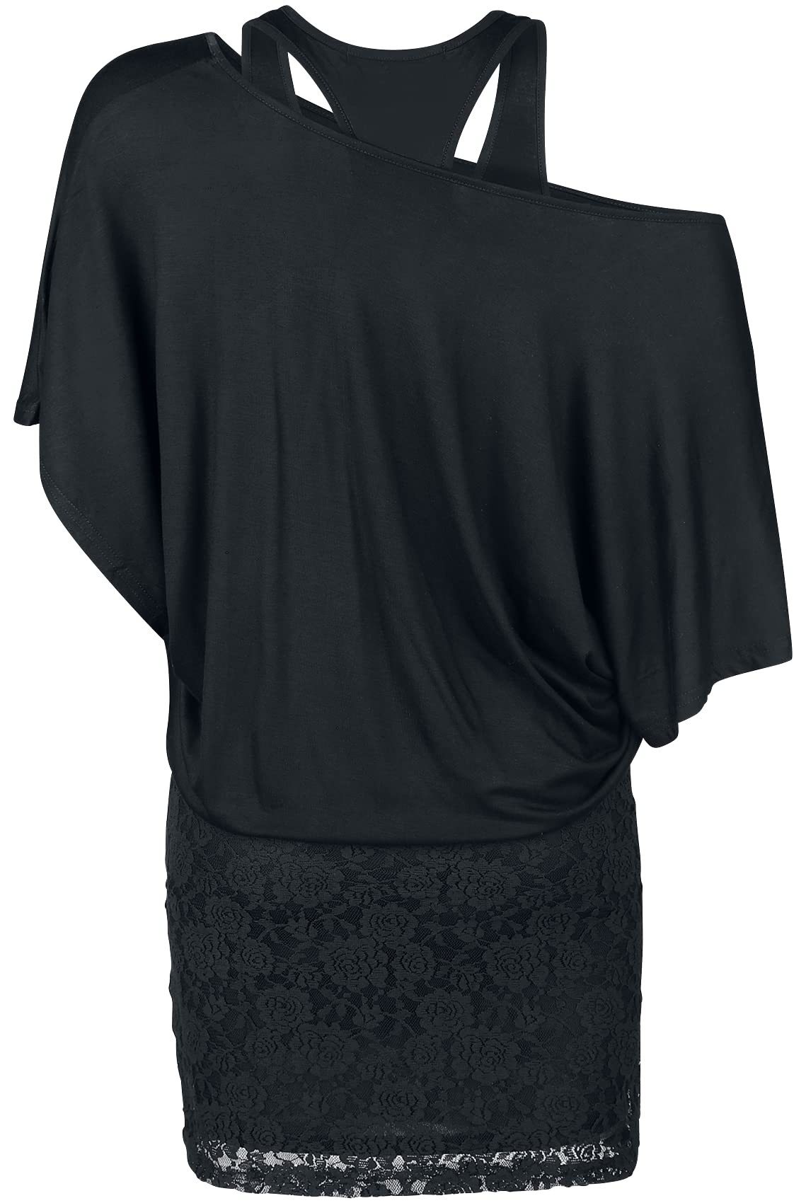 black-premium-by-emp-double-layer-kleid-spitze-schwarz-l image 2