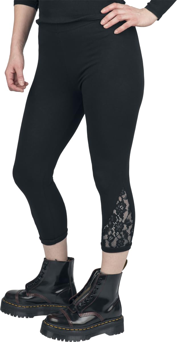 red-by-emp-leggings-mit-spitze-schwarz-damen-leggings image 5