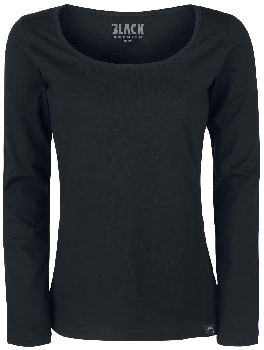 black-premium-by-emp-basic-langarmshirts-damen-schwarz-xl image 4