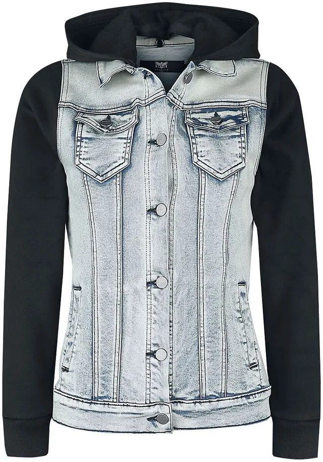 black-premium-by-emp-blau-schwarze-jeansjacke-sweat-rmel-4xl image 1