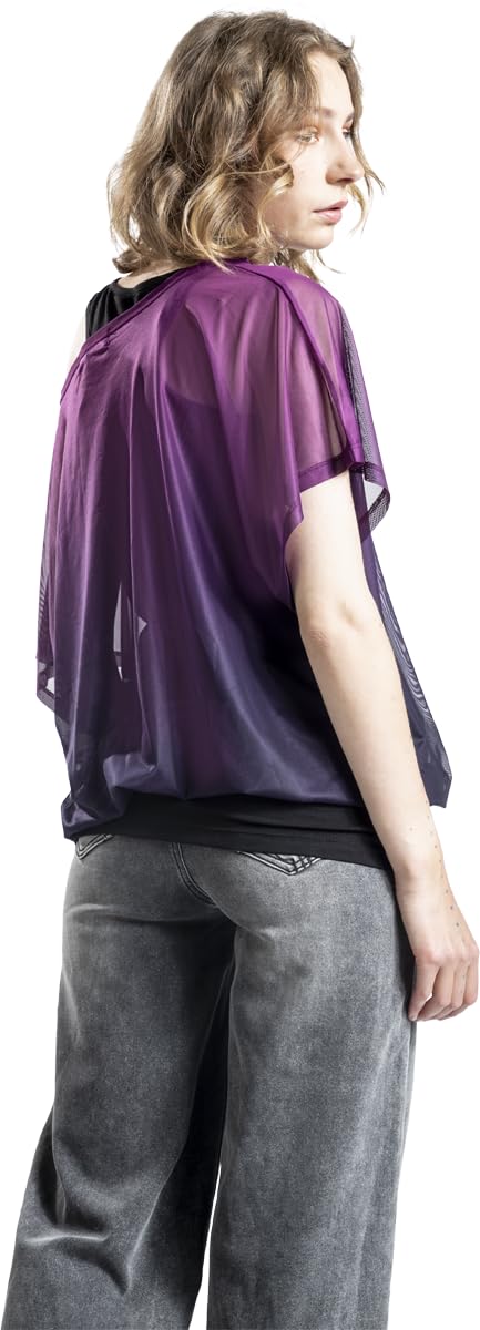 red-by-emp-lila-schwarzes-2-in-1-t-shirt-damen image 5