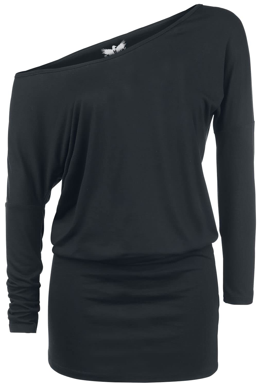 black-premium-by-emp-schwarzes-langarm-kleid-schulter-m image 1