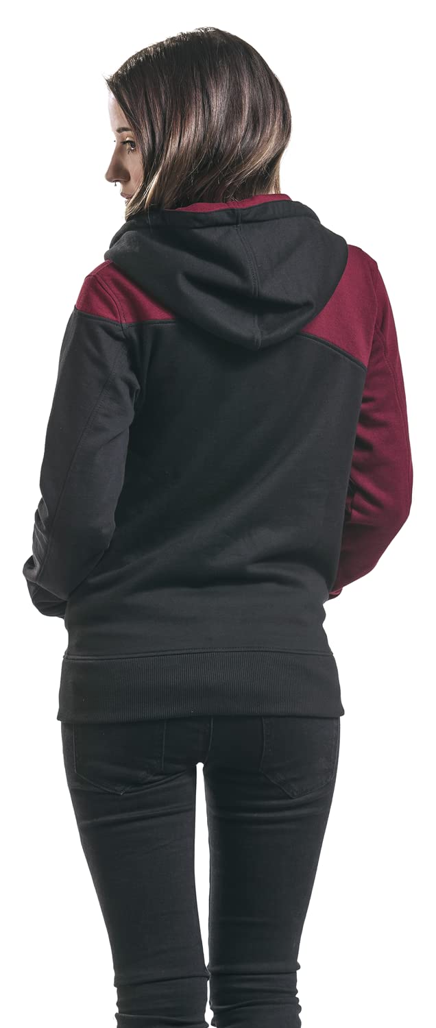 red-by-emp-sweatjacke-kapuze-damen-schwarz-rot-l image 5