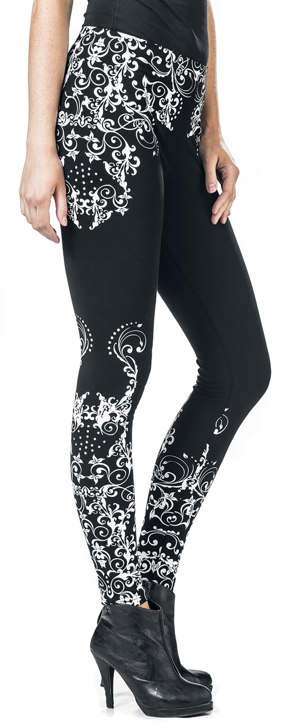 black-premium-leggings-hose-m-schwarz-mit-print image 5