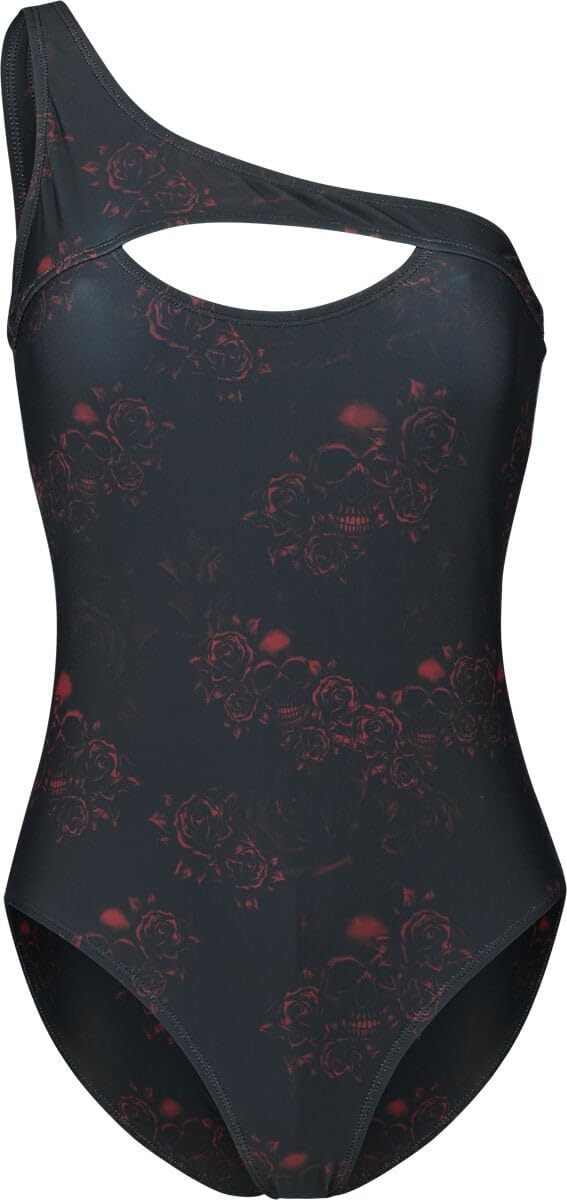 black-premium-by-emp-schwarzer-badeanzug-print-damen-m image 1