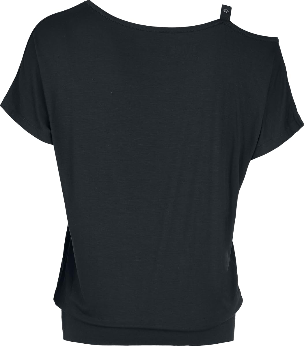 black-premium-by-emp-t-shirt-asymmetrisch-nieten-schwarz-damen image 3