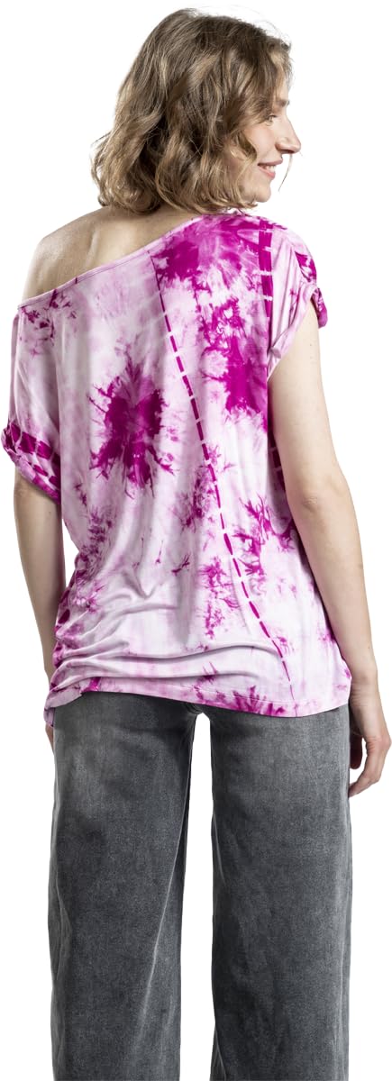 red-by-emp-wei-pinkes-batik-t-shirt-damen image 5