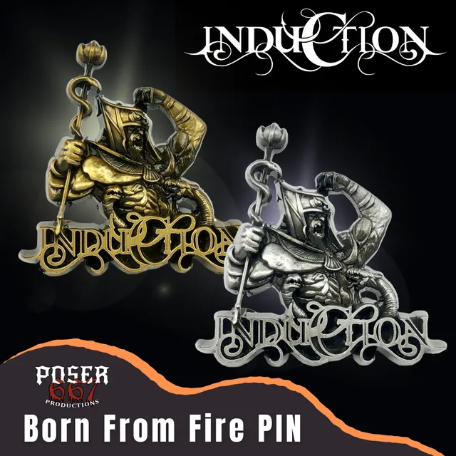 poser667-3d-pin-induction-born-from-fire-pin-antik-silber image 1