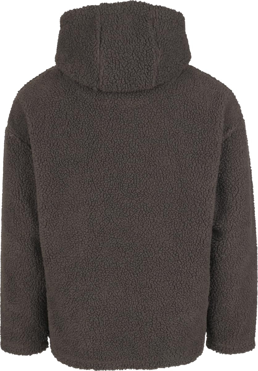 red-by-emp-teddy-fur-hoody-oliv-gr-e-l-hoodie image 3