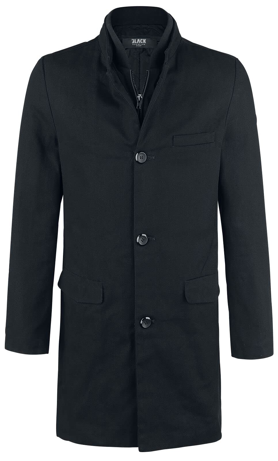 black-premium-kurzmantel-schwarz-stehkragen-gr-e-s image 1
