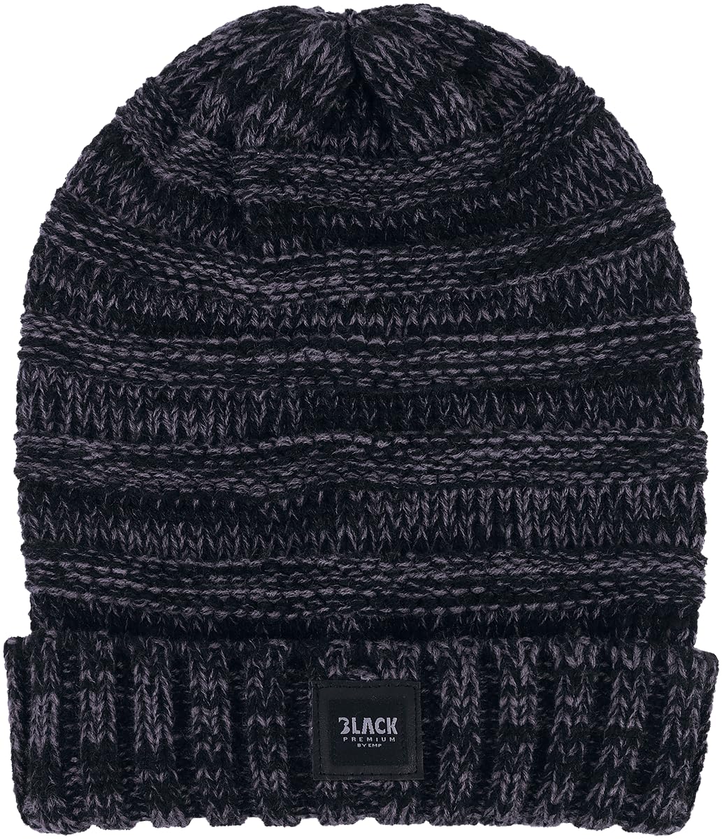 black-premium-by-emp-graue-strick-beanie-m-tze-herren-winter image 2