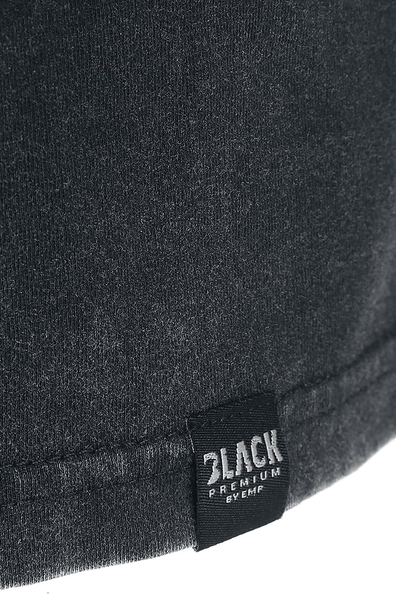 black-premium-by-emp-t-shirt-dunkelgrau-knopfleiste-herren image 4