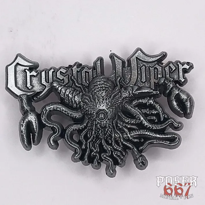 crystal-viper-the-cult-pin-3d-metall-antik-silber-5cm image 1