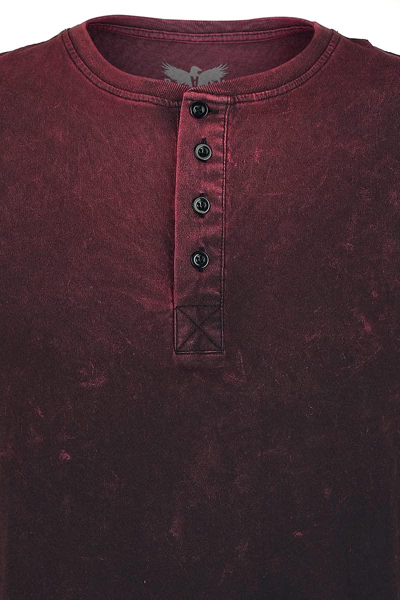 black-premium-by-emp-basic-t-shirt-mit-knopfleiste-herren-rot image 3