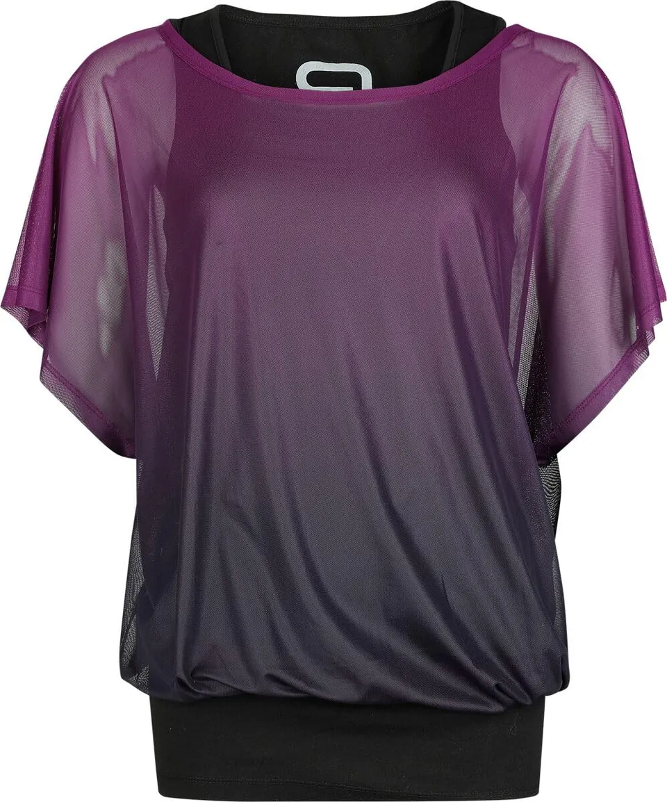red-by-emp-lila-schwarzes-2-in-1-t-shirt-damen image 1