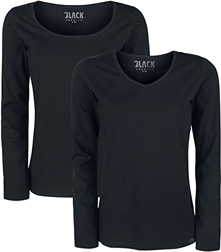 black-premium-by-emp-basic-langarmshirts-damen-schwarz-xl image 8