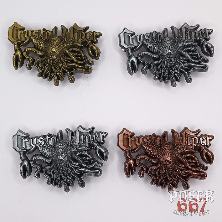 crystal-viper-the-cult-pin-3d-metall-antik-silber-5cm image 2