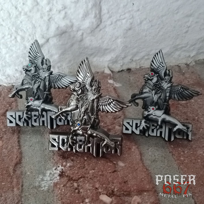 screamer-sacrifice-3d-pin-metall-5-cm-antik-silber image 2