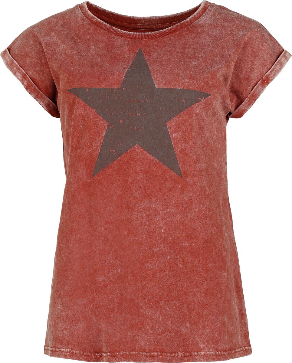 red-by-emp-damen-t-shirt-rot-sternenprint-kurzarm-gr-m image 1