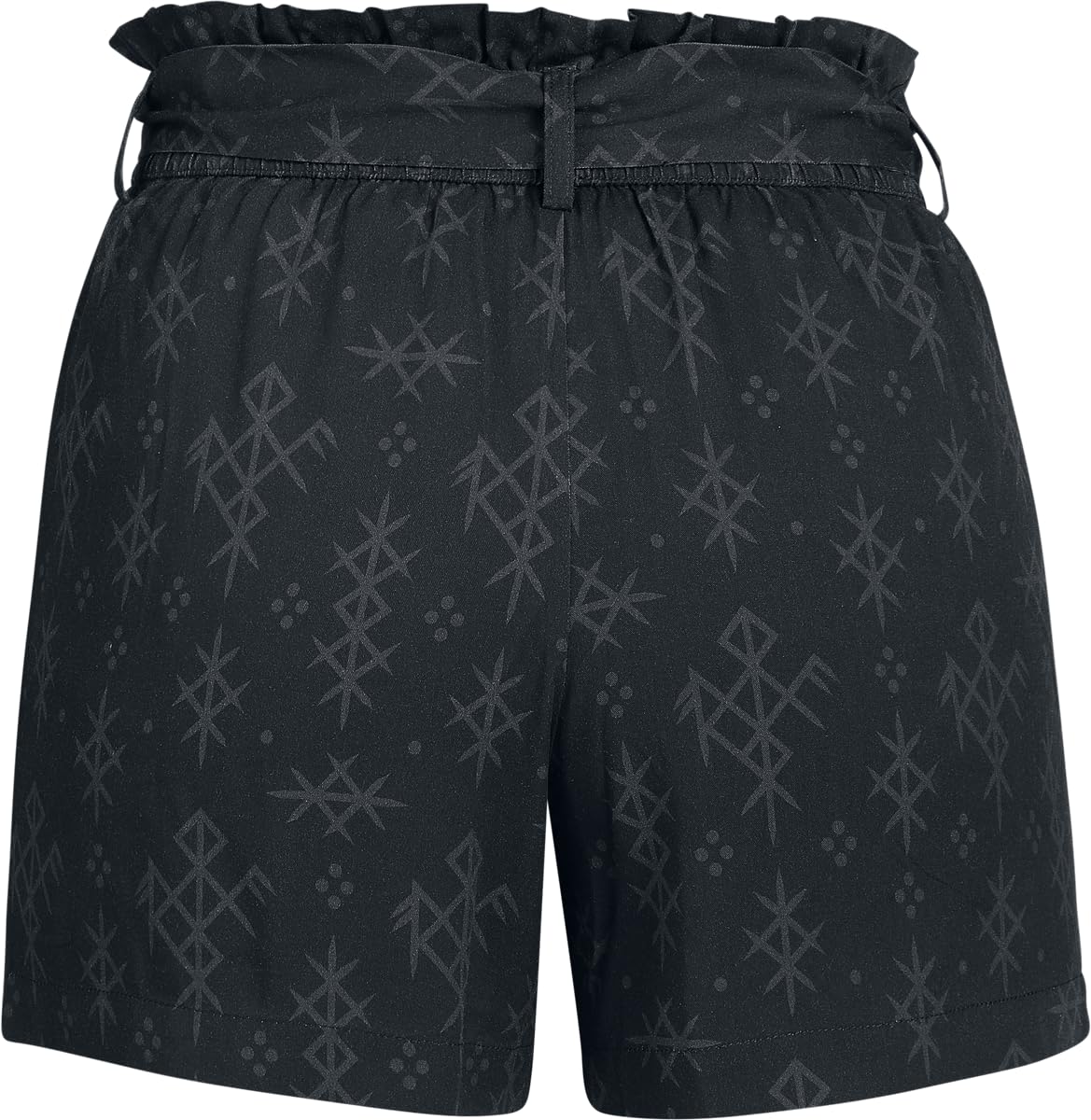 black-premium-shorts-allover-print-g-rtel-schwarz-damen image 3