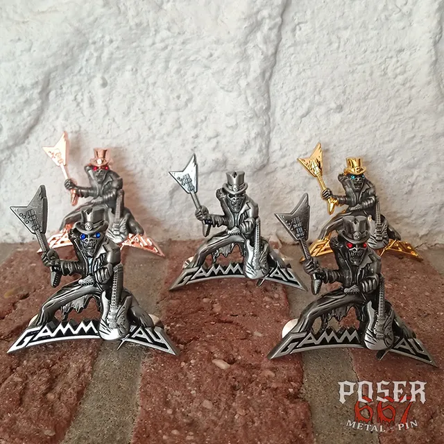 gamma-ray-lust-for-live-pin-fangface-metall-pin-silber image 1