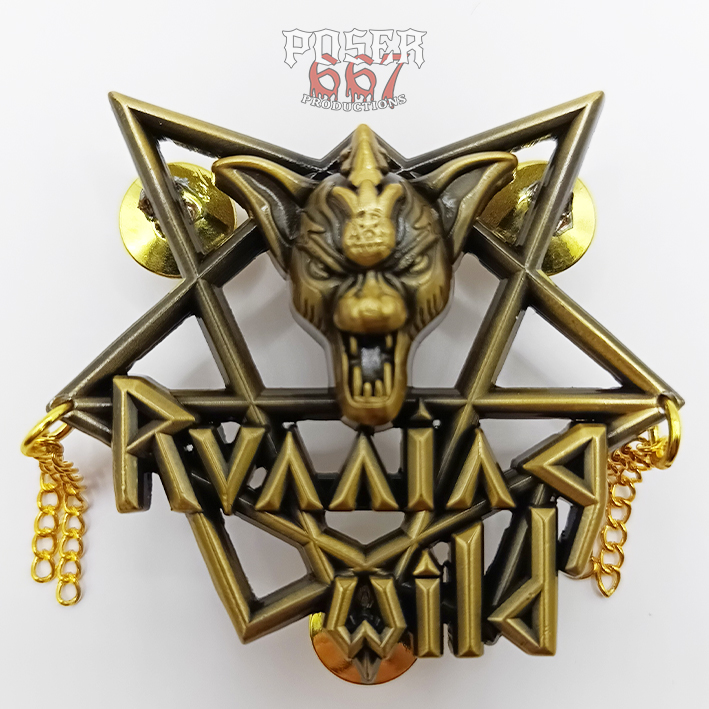 running-wild-classic-adrian-3d-pin-mit-ketten-antiksilber image 1