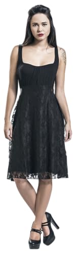 black-premium-by-emp-schwarzes-kleid-mit-spitzenrock-damen-m image 8