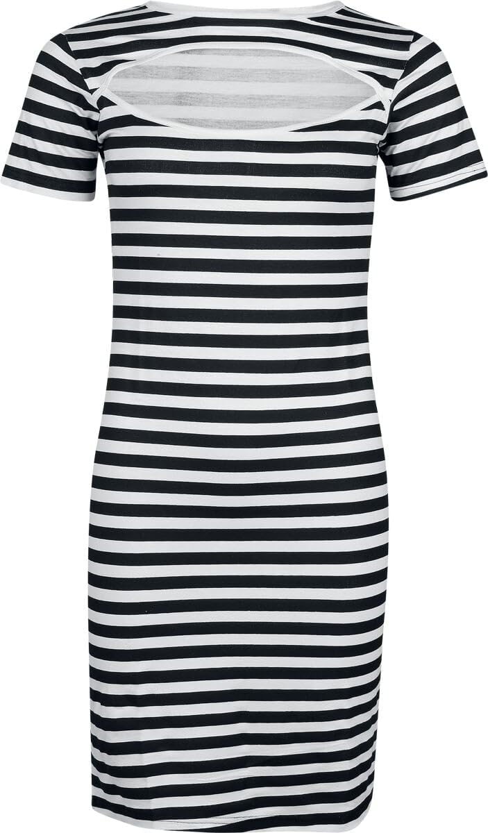 red-by-emp-schwarz-wei-es-cut-out-kleid-kurz-damen image 1
