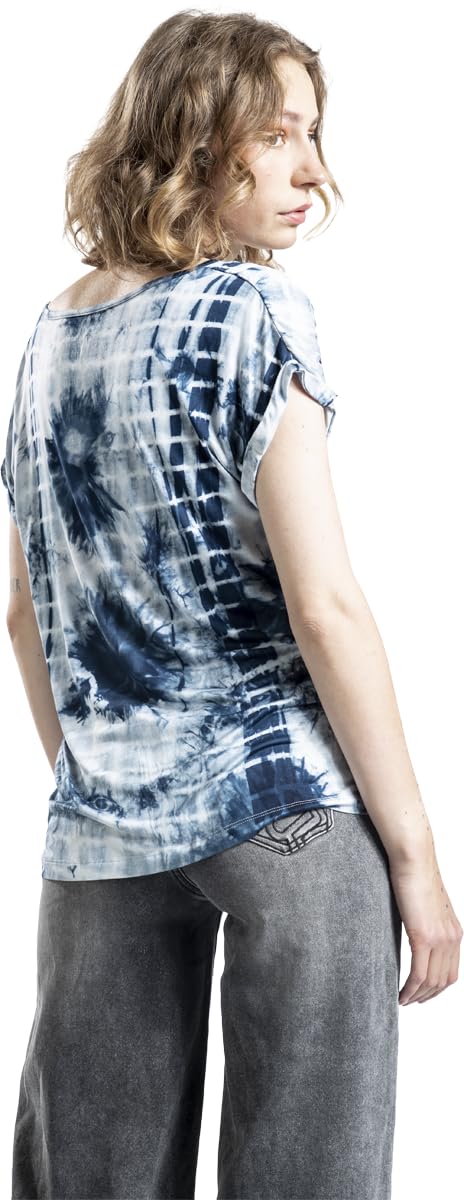 red-by-emp-wei-blaues-batik-t-shirt-damen image 5