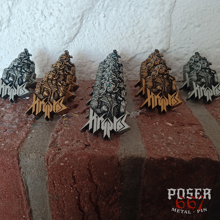 poser667-kryptos-force-of-danger-3d-pin-metallpin-antiksilber image 4