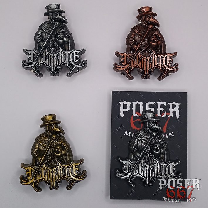 decreate-plague-doctor-3d-pin-anstecker-antik-silber-5-cm image 2