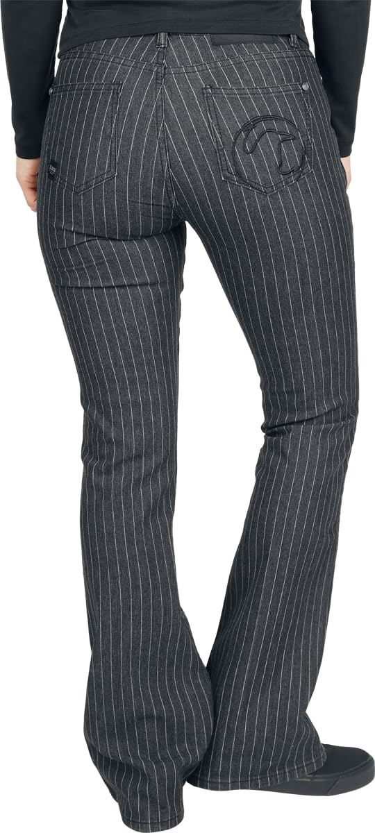 black-premium-by-emp-gestreifte-jeans-damen-schwarz-32w-32l image 6