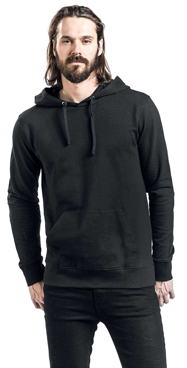 black-premium-hoodie-basic-schwarz-m-kapuzenpullover-herren image 4