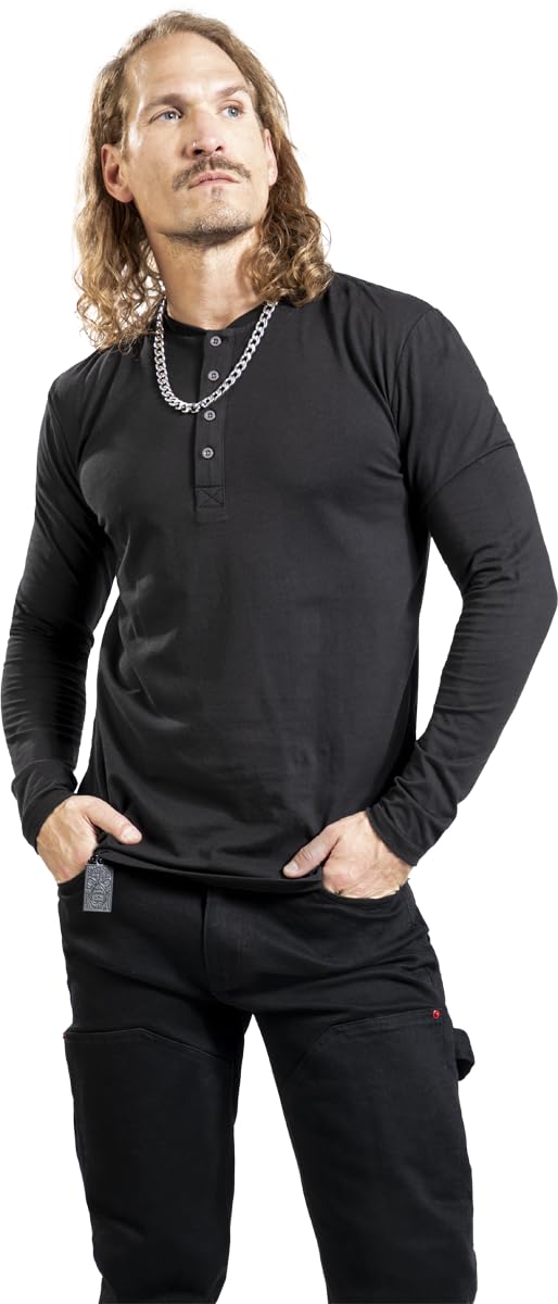 black-premium-langarmshirt-herren-oliv-schwarz-xl-2er-pack image 2