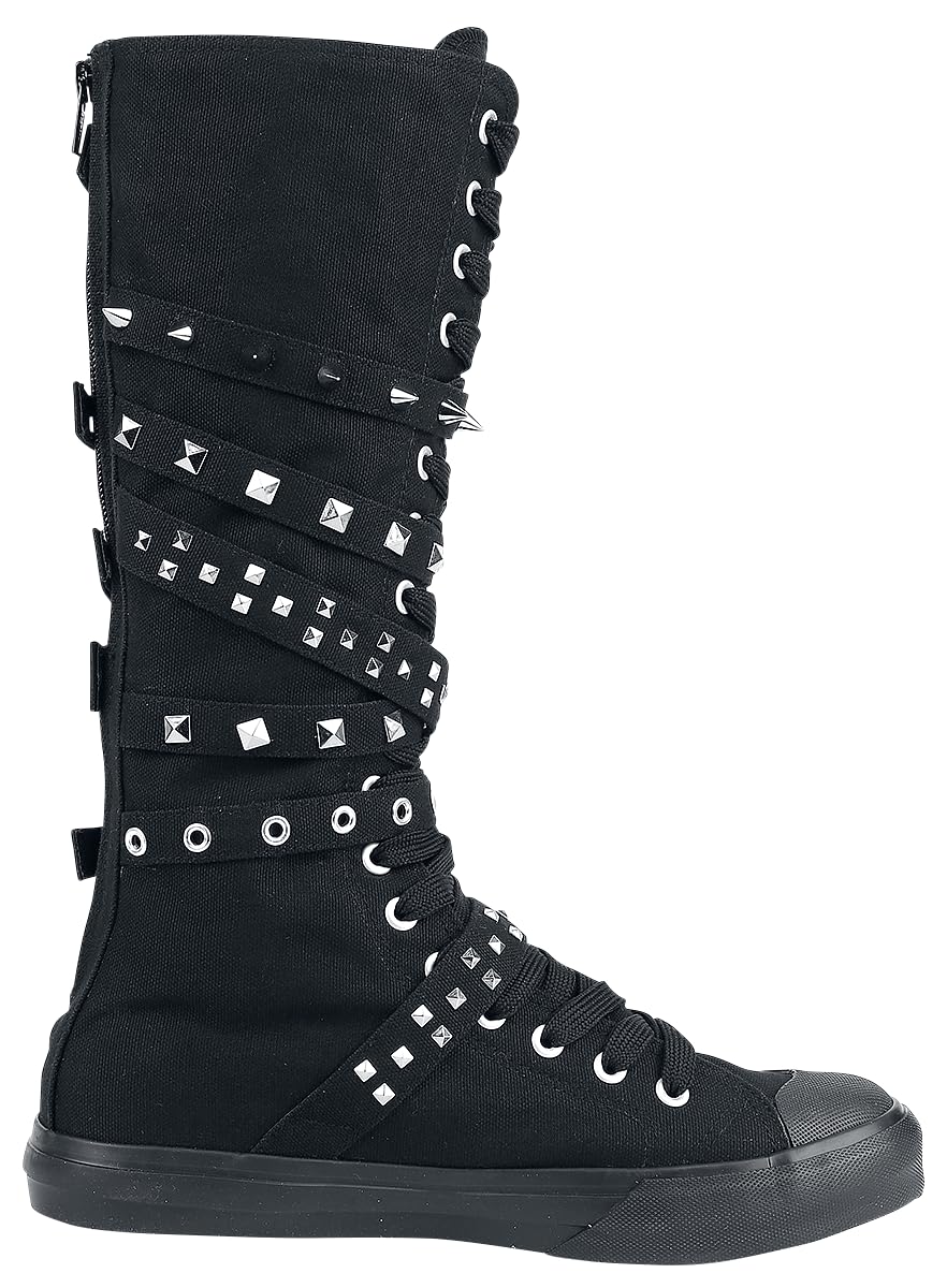 black-premium-sneaker-unisex-schwarz-nieten-gr-43-45 image 7