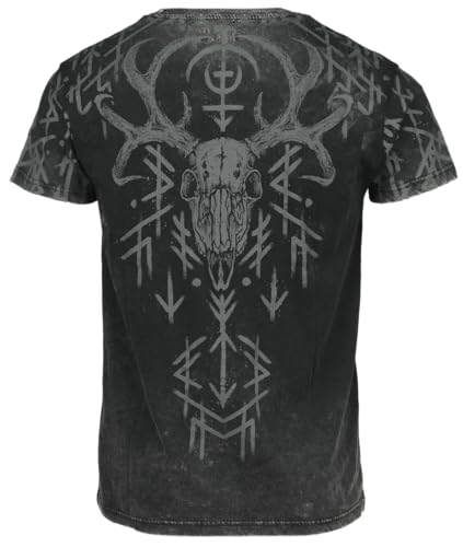 black-premium-by-emp-herren-t-shirt-schwarz-washed-runen-gr-l image 7