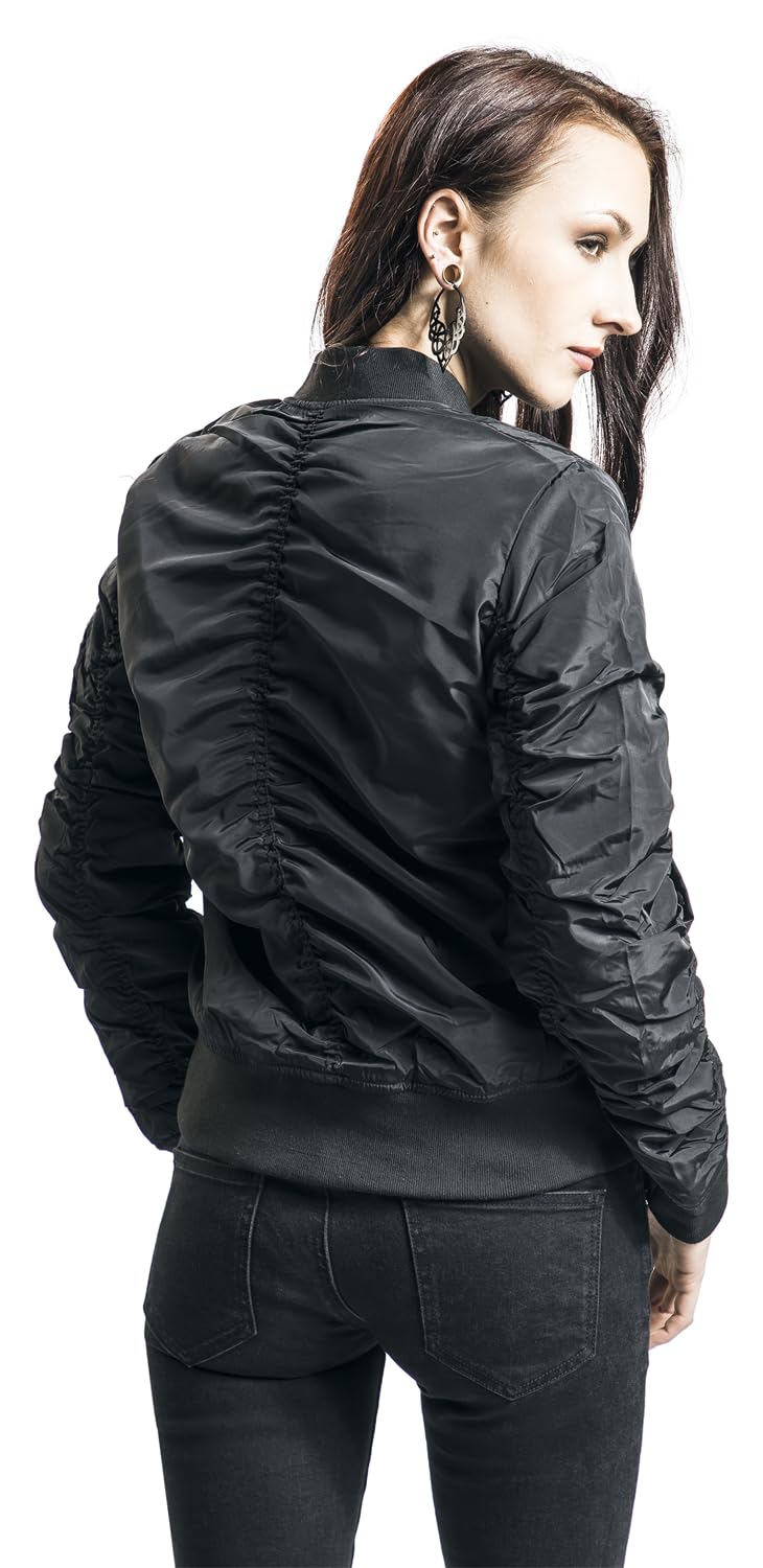 black-premium-by-emp-damen-bomber-jacke-schwarz-streetwear image 5