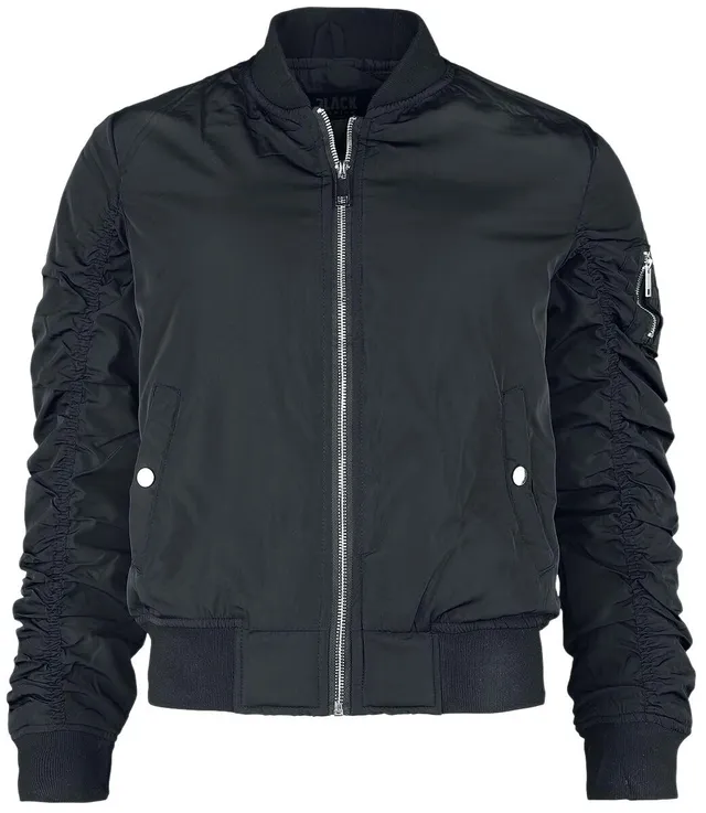 black-premium-by-emp-damen-bomber-jacke-schwarz-streetwear image 1