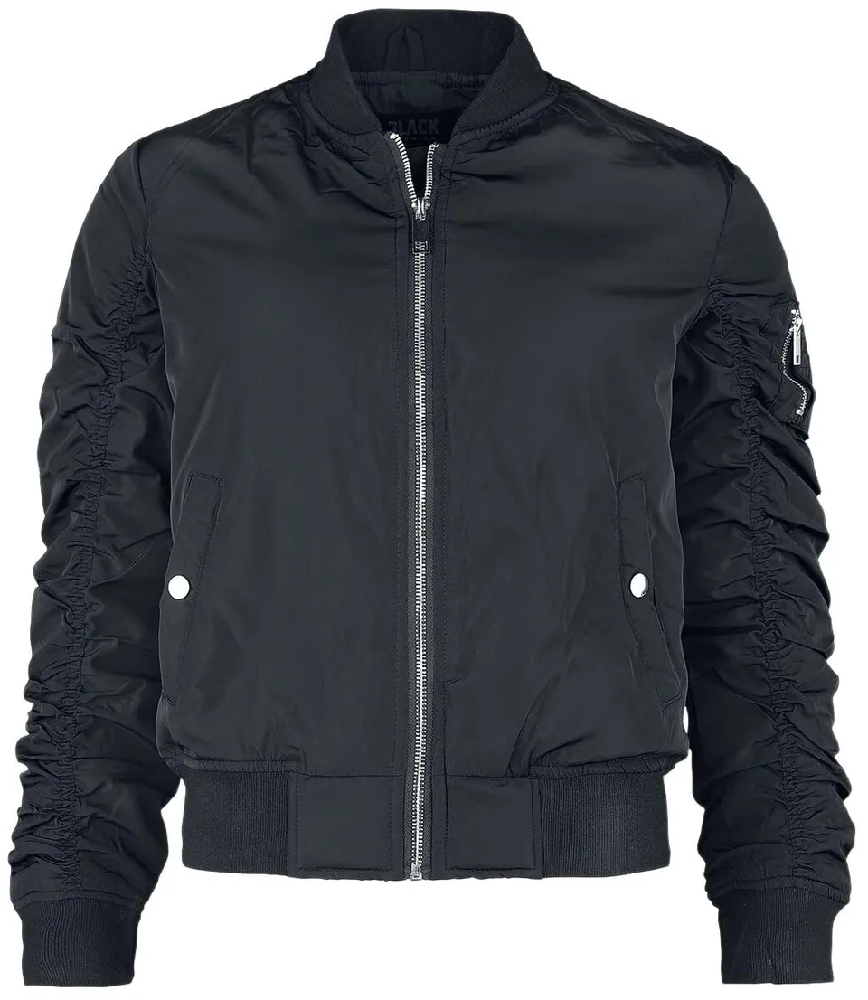 black-premium-by-emp-damen-bomber-jacke-schwarz-streetwear image 1