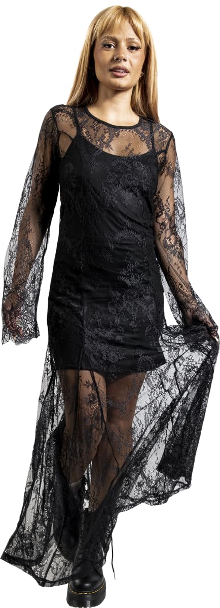 black-premium-by-emp-langes-kleid-unterkleid-schwarz-damen image 4