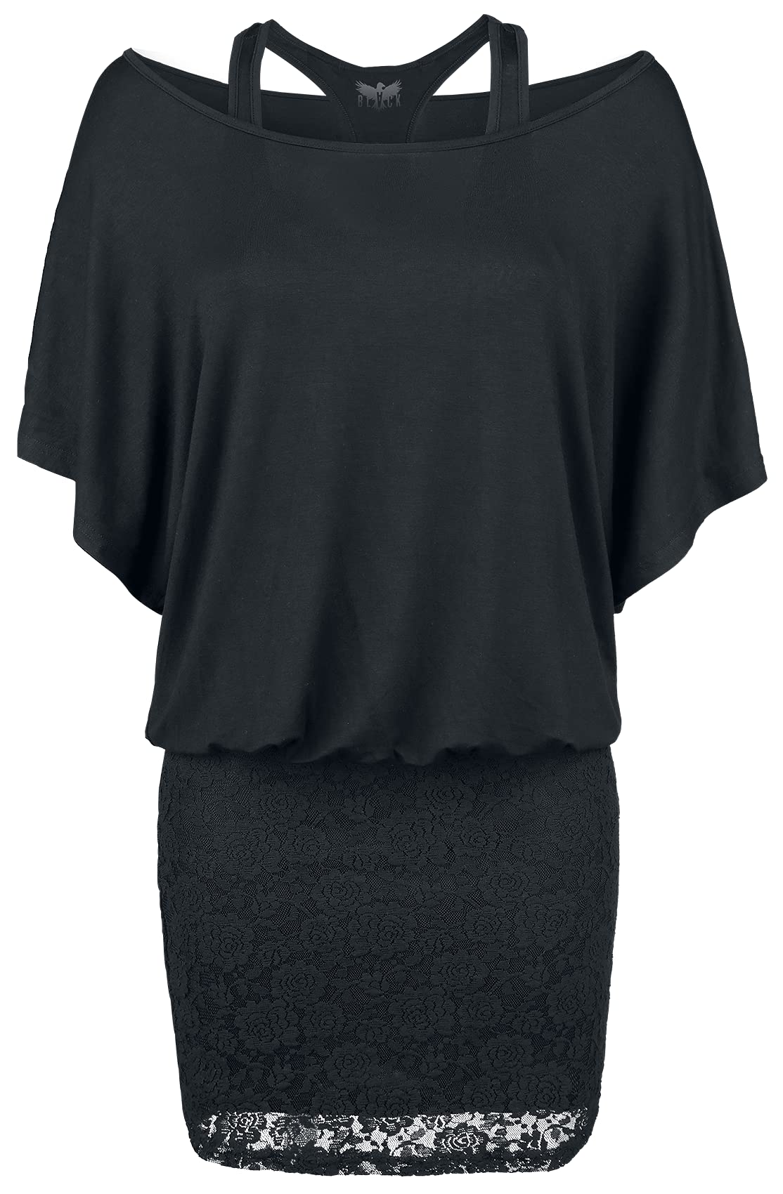 black-premium-by-emp-double-layer-kleid-spitze-schwarz-l image 3