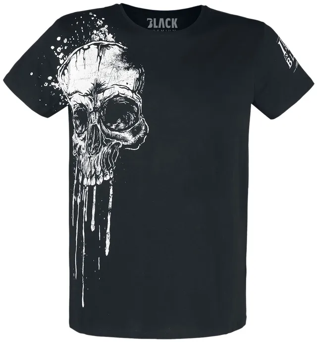 black-premium-by-emp-t-shirt-schwarz-totenkopf-print-gr-l image 1