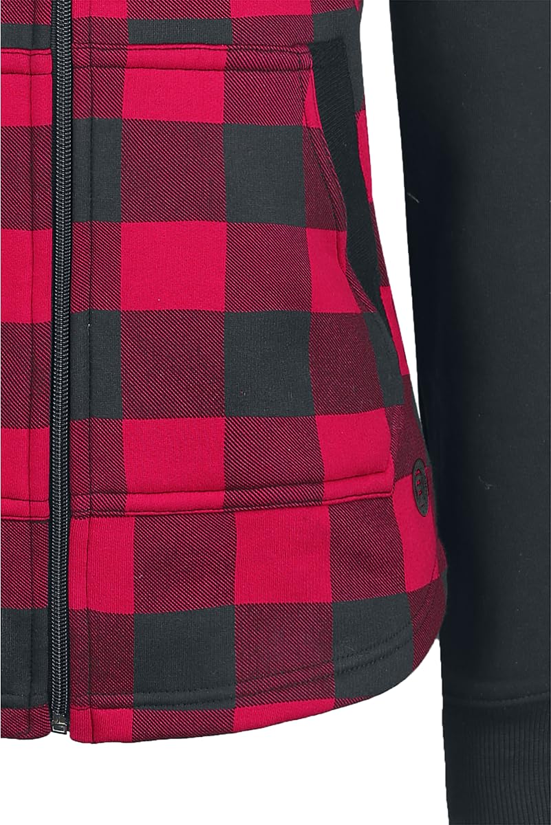 red-by-emp-kapuzenjacke-karo-schwarz-rot-gr-m image 5