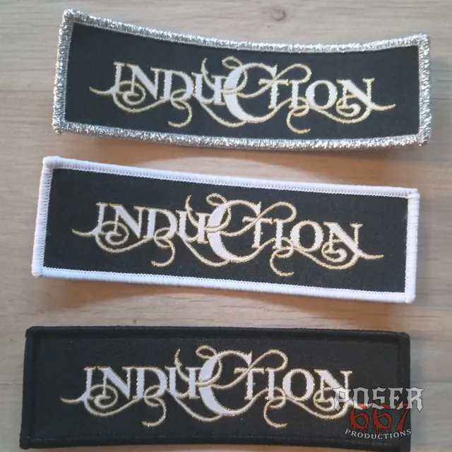 induction-logo-patch-aufn-her-schwarz-10cm-powermetal image 1