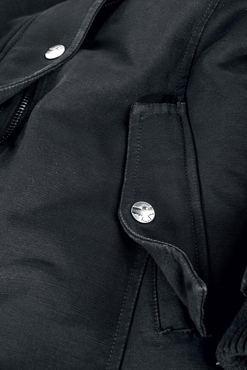 black-premium-jacken-winterjacke-schwarz-xs-kapuze image 2