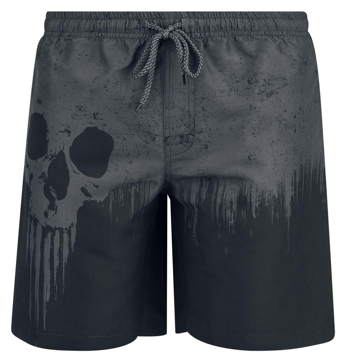 black-premium-by-emp-bademode-graue-badeshorts-skull-print-l image 1