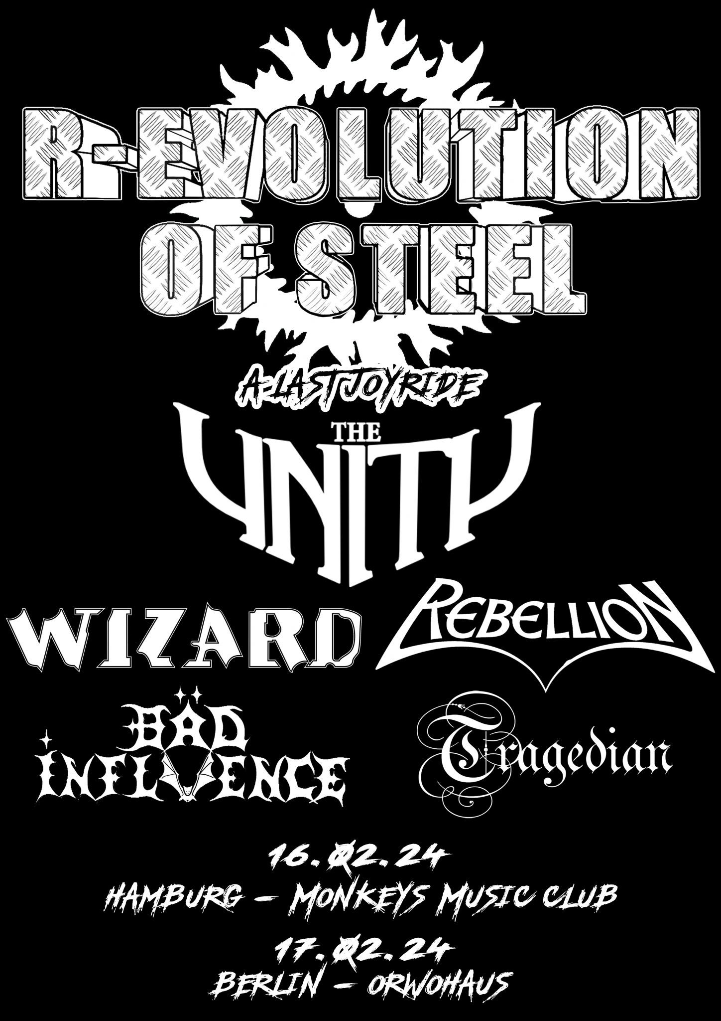r-evolution-of-steel-shirt-feb-2024-schwarz-siebdruck image 2