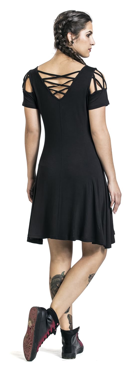 black-premium-by-emp-kleid-schwarz-runen-schn-rung-gr-e-m image 6