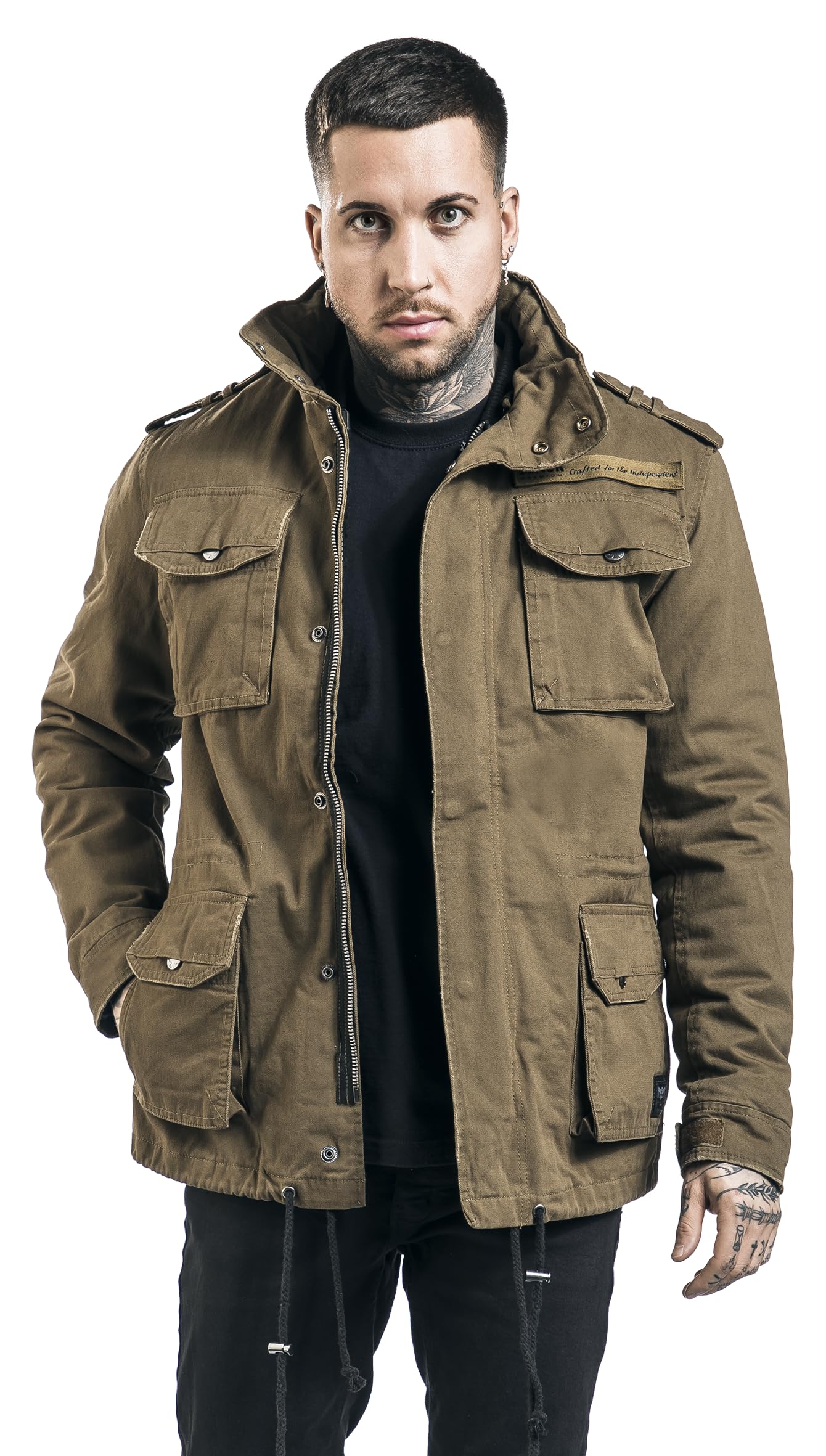 black-premium-by-emp-jacke-oliv-gr-n-mit-innenjacke-herren image 2