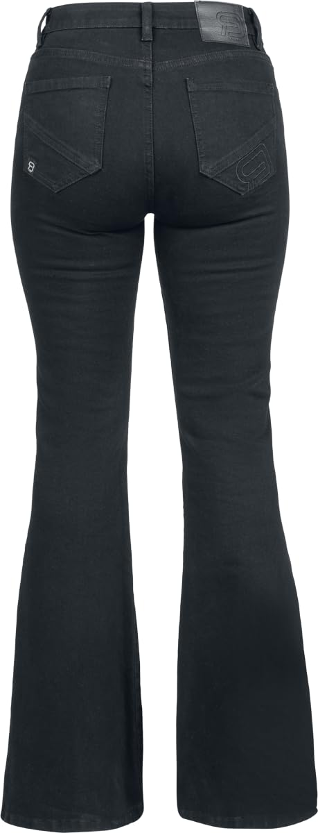 red-by-emp-hosen-damen-boot-cut-jeans-schwarz-30w-32l image 3